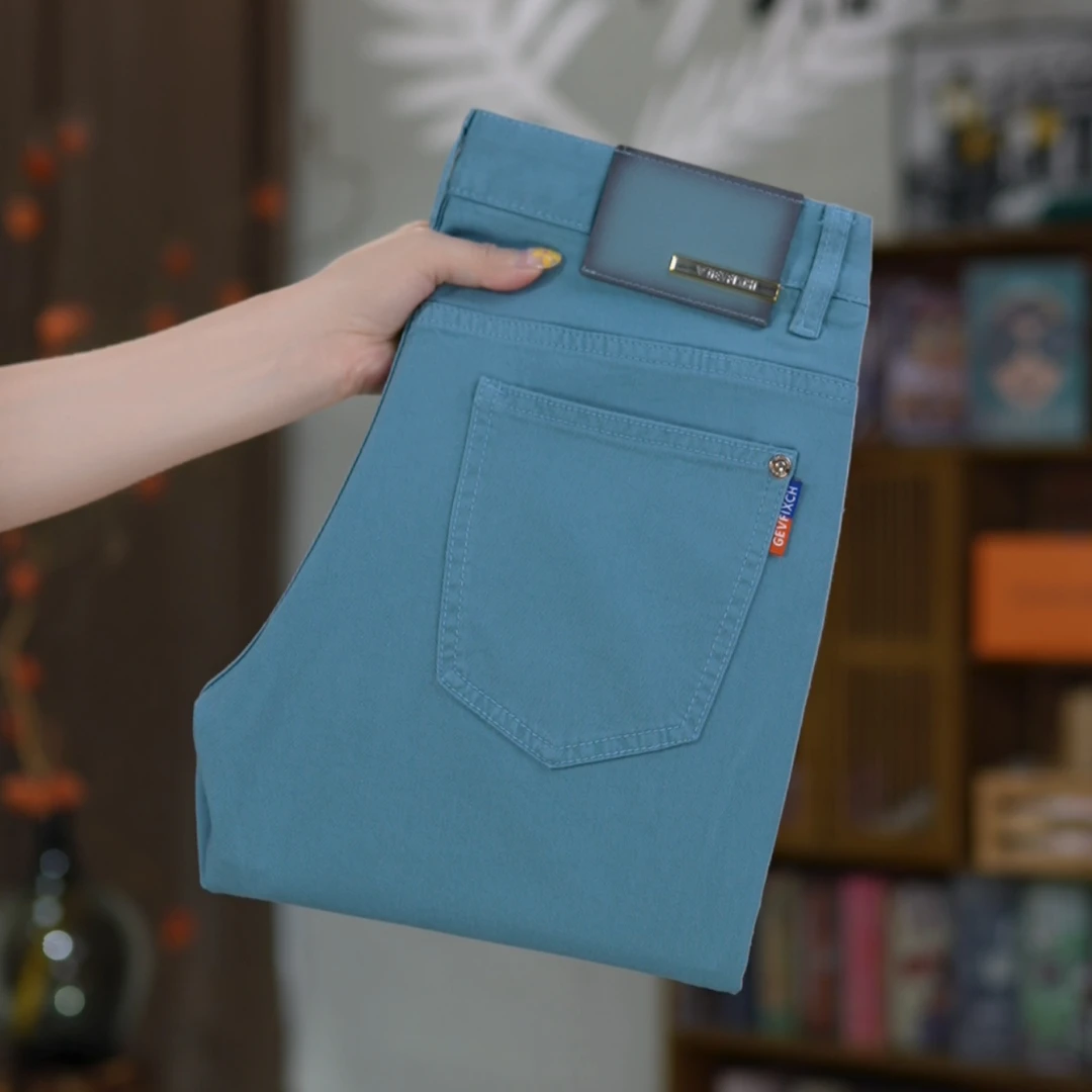 2025秋款高级气质牛仔裤男款莱赛尔高档品牌2025年男款牛仔裤长裤