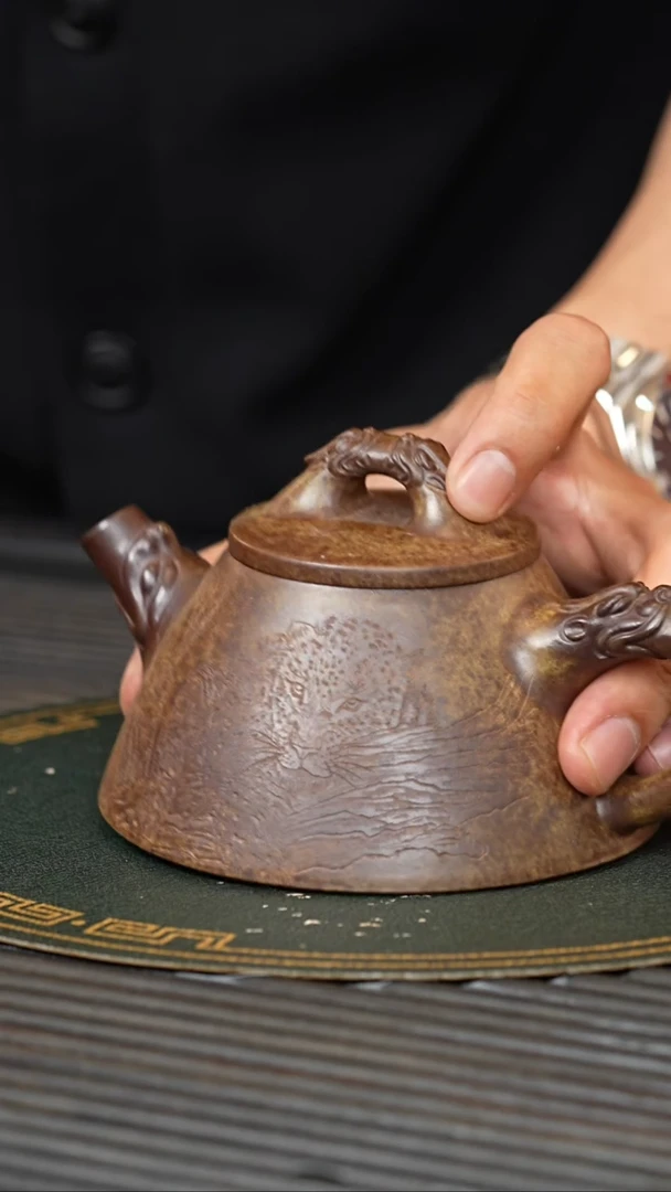 【闪购商品】紫砂茶壶YJB 柴烧 龙瓢
