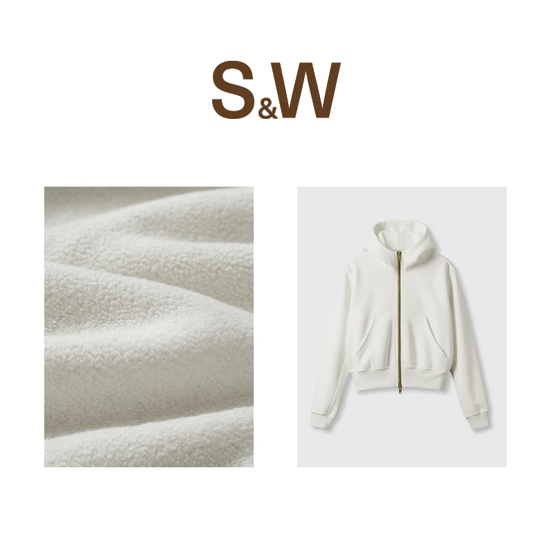 【淼淼专属】SW速惟女款保暖冬外套面料连帽夹克休闲摇粒绒 1315