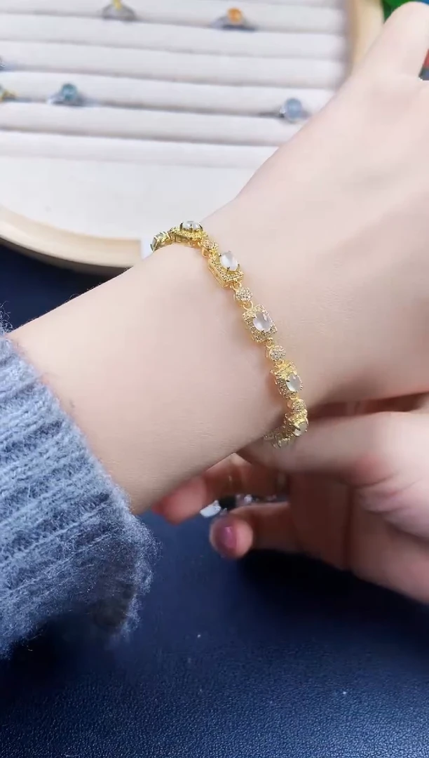 【闪购商品】翡翠手链银S925镶嵌120120120