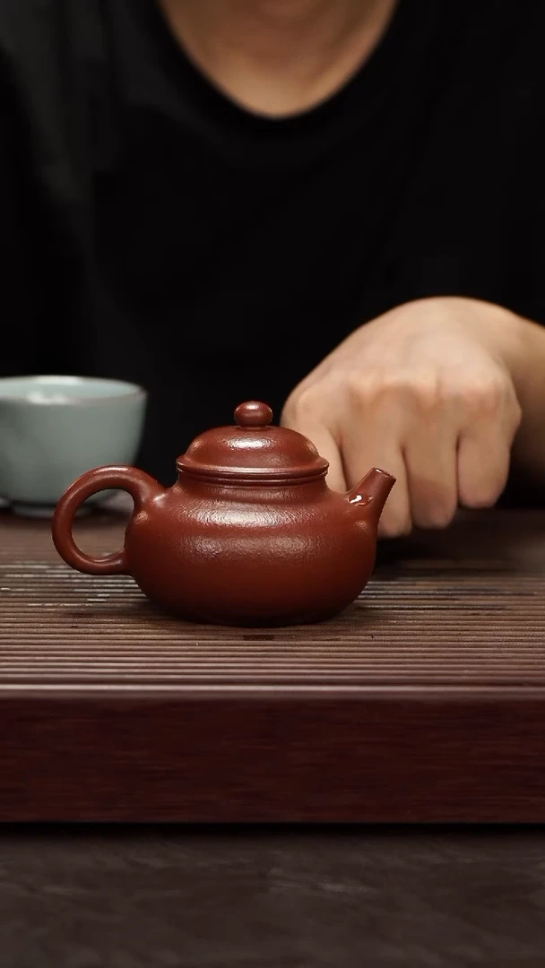 茶壶紫砂【润石堂】全手工精品  大红袍 容天190cc