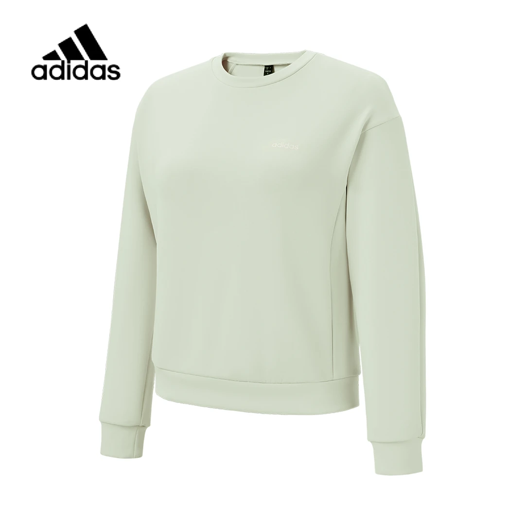 Adidas阿迪达斯卫衣春秋新款女款圆领套头纯色运动休闲百搭JL9548