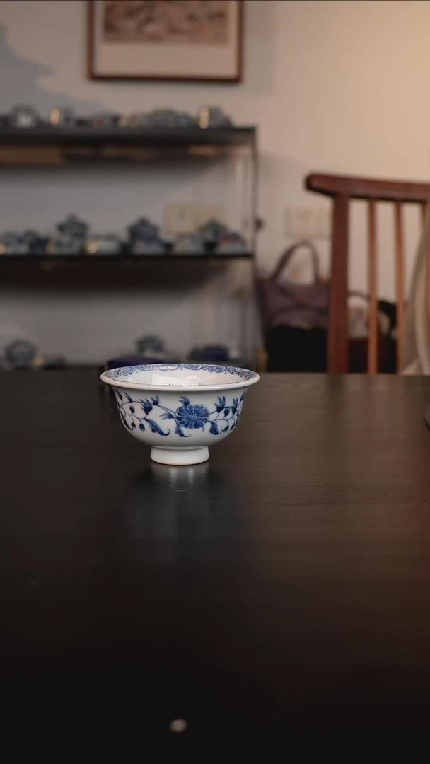仿元青花花卉大压手