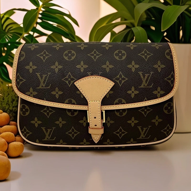 修复品LouisVuitton/路易威登 lv老花翻盖法棍单肩斜挎包/优选