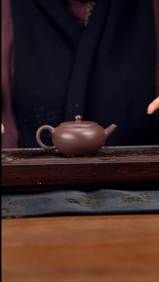 【闪购商品】紫砂茶壶130cc黄龙山原矿紫泥苹果6