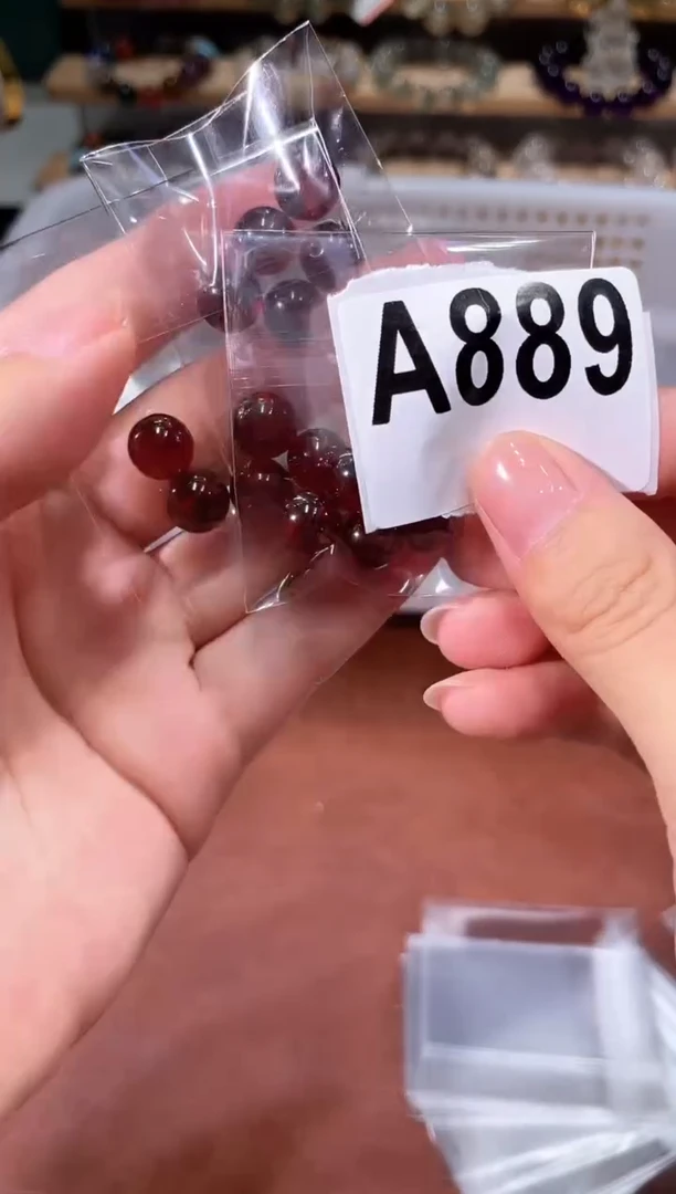 水晶手链未镶嵌A889石榴石单珠一包 多样性发一