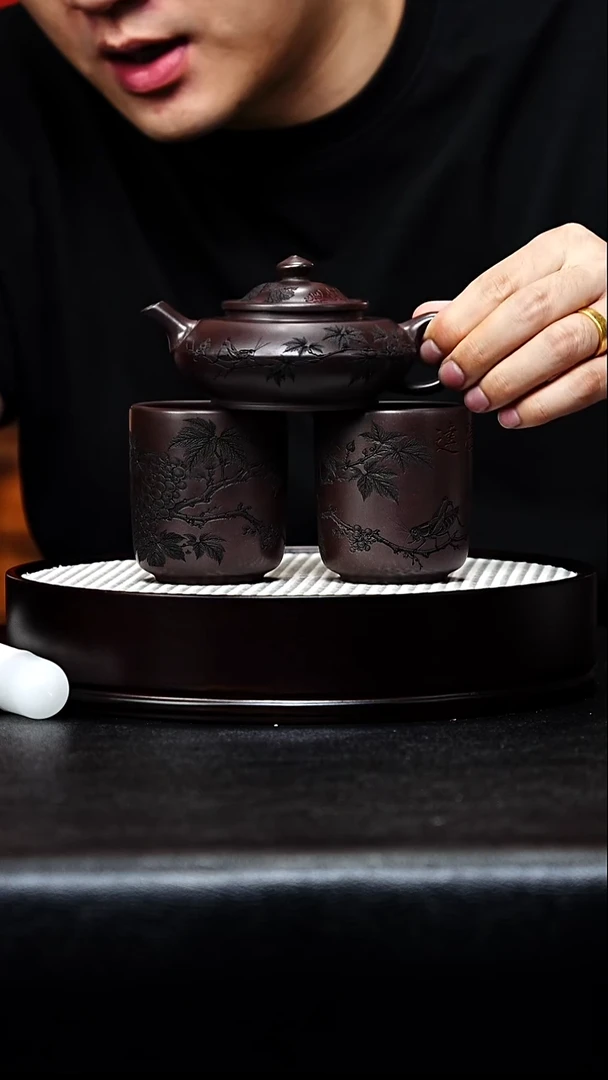 茶壶紫砂套组手工紫砂壶