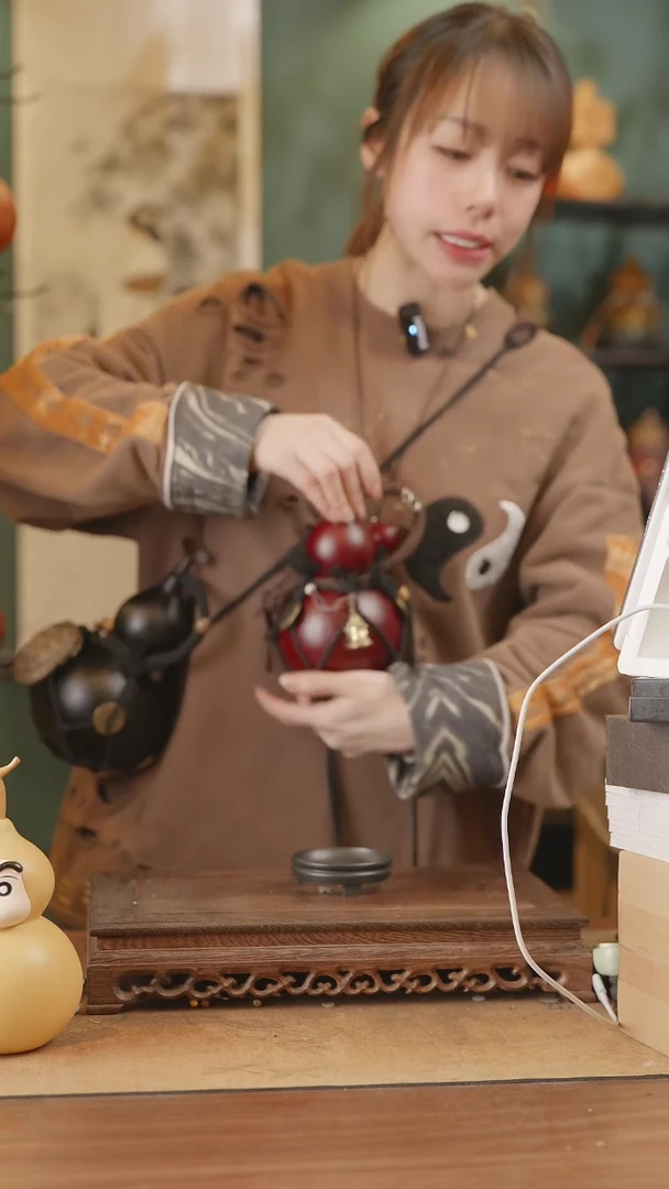 【闪购商品】327号精品天然大漆工艺防渗内胆酒葫芦~