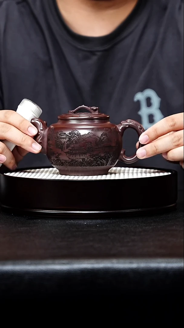 茶杯紫砂宜兴紫砂 龙凤呈祥