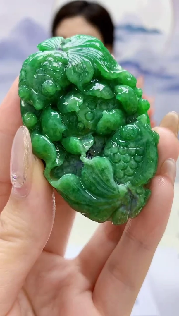 【闪购商品】定制翡翠未镶嵌4829jw-毛货挂件11