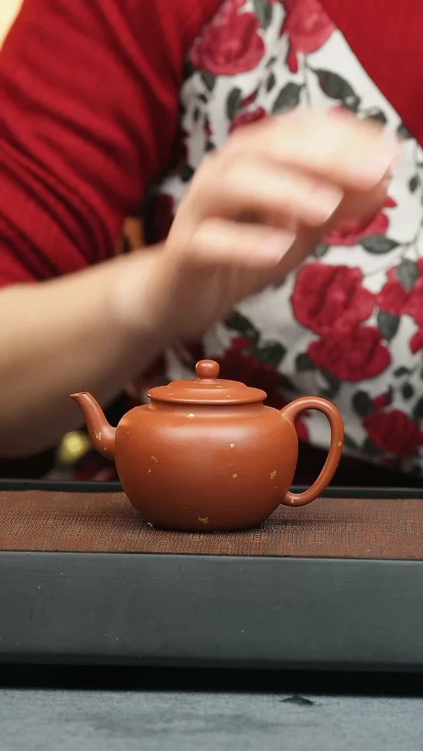 【闪购商品】紫砂茶壶五堂 古莲子-洒金