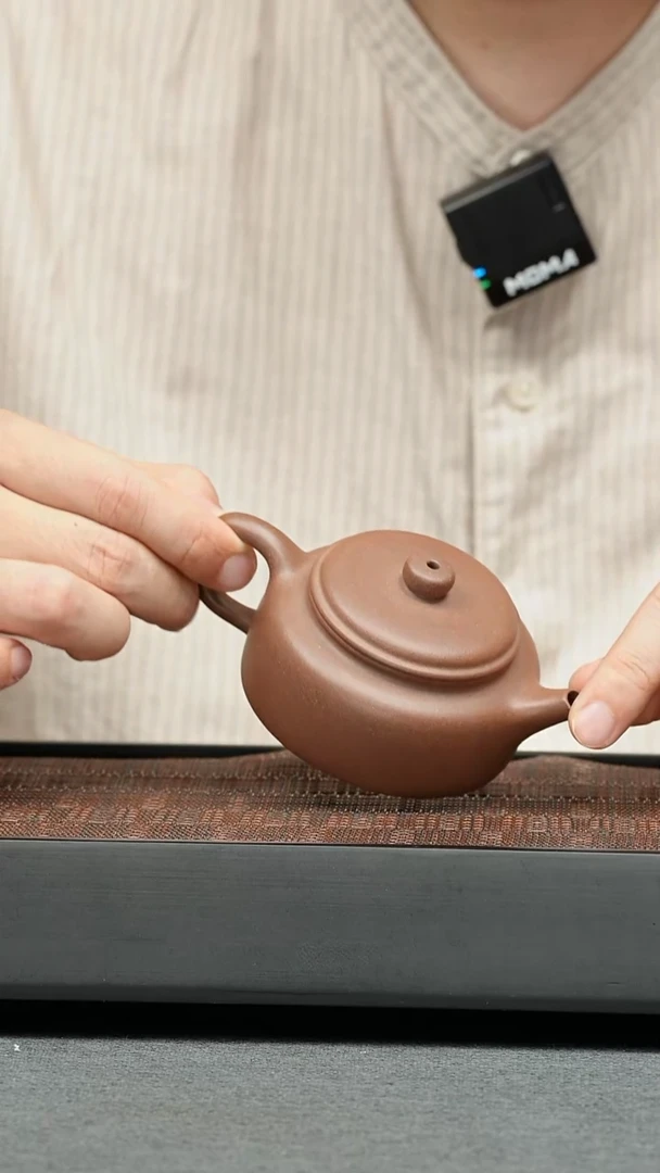 茶壶紫砂五堂 大口扁钟120cc