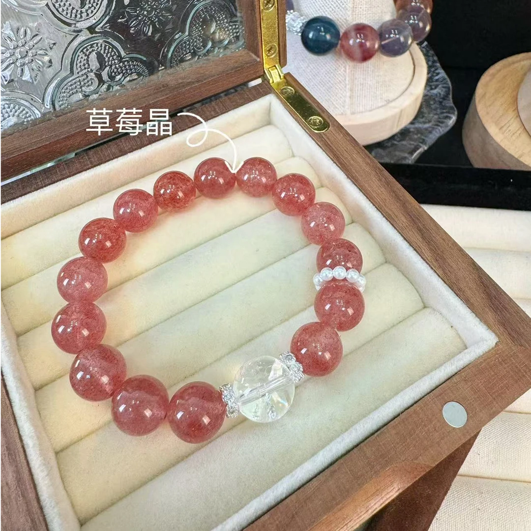 【草莓啵啵】天然水晶手串原创小众设计