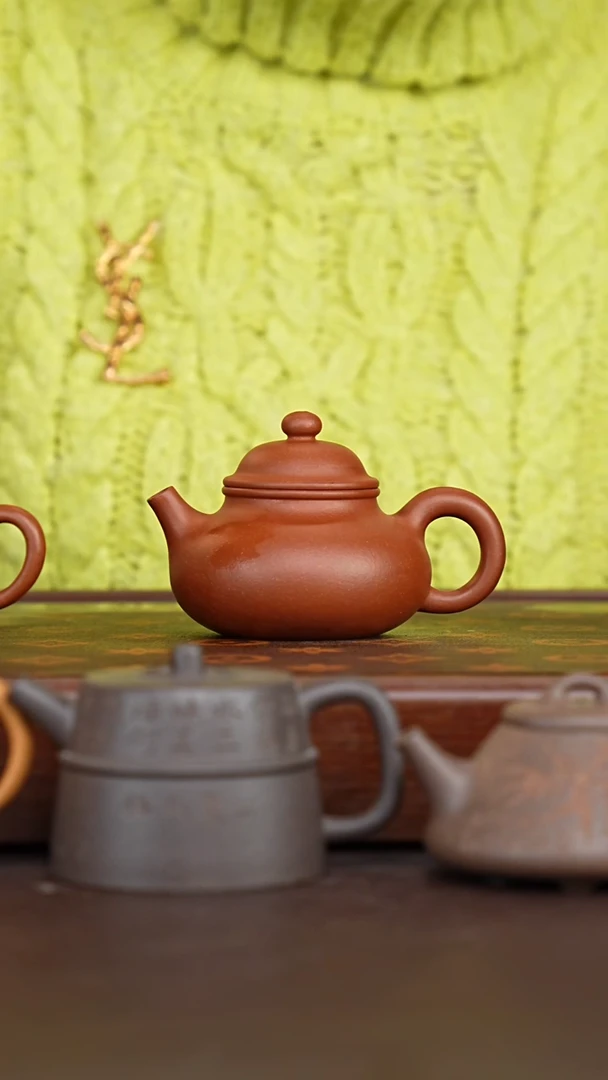 茶壶紫砂纯红降坡容天