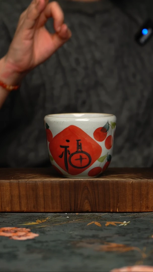 瓷片釉下彩手工手绘同款陶器