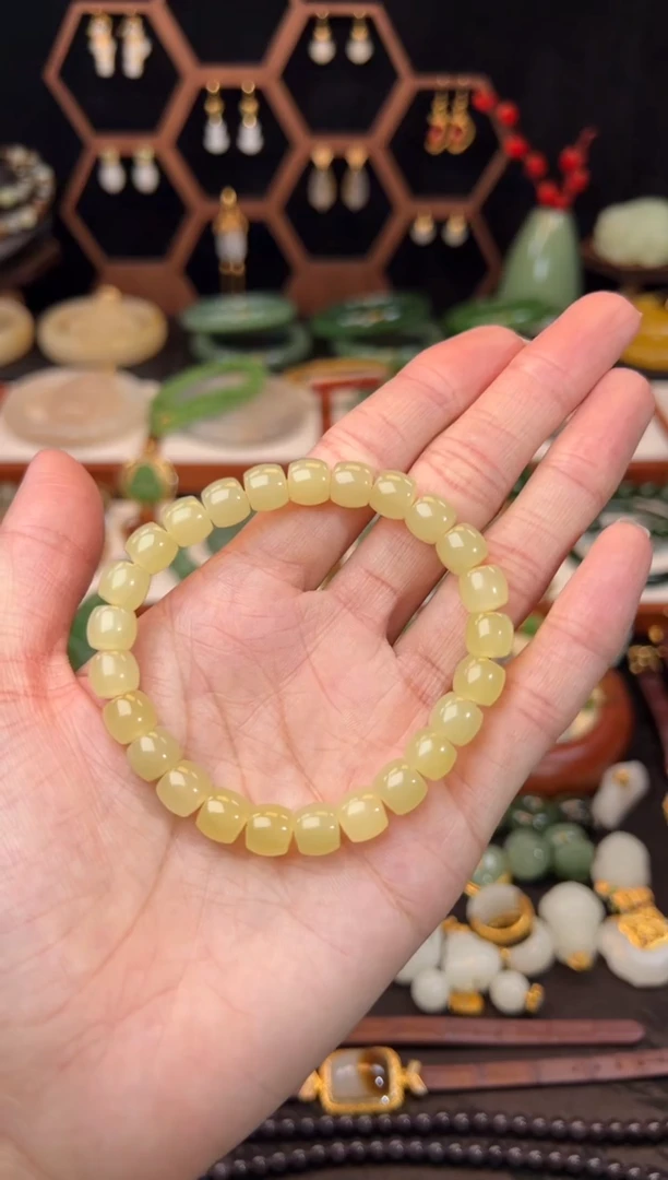 手串未镶嵌和田玉放漏