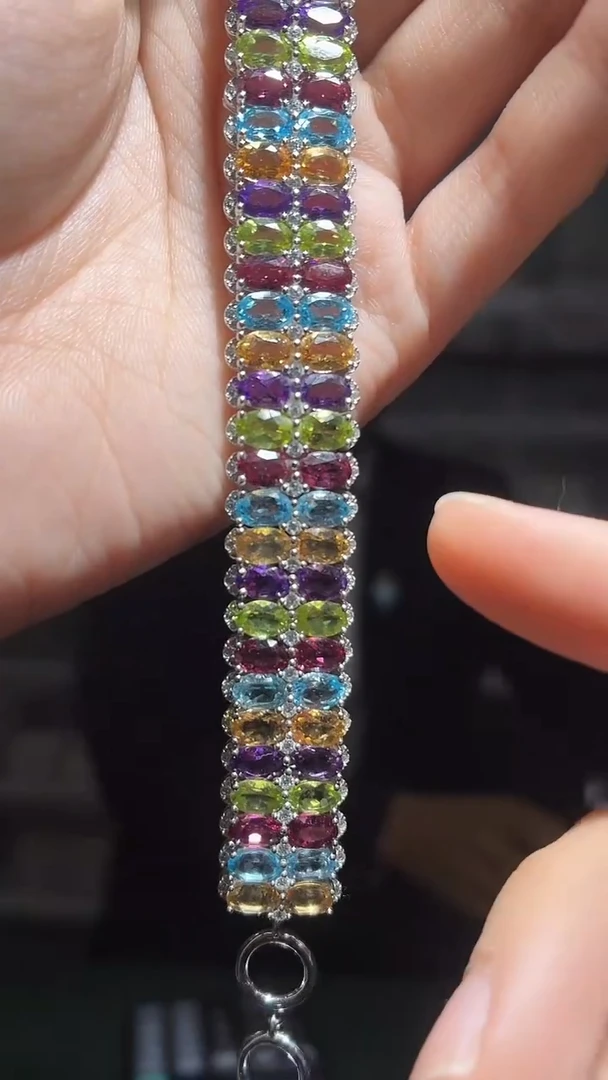 银S925镶嵌手链水晶（扎德严选）