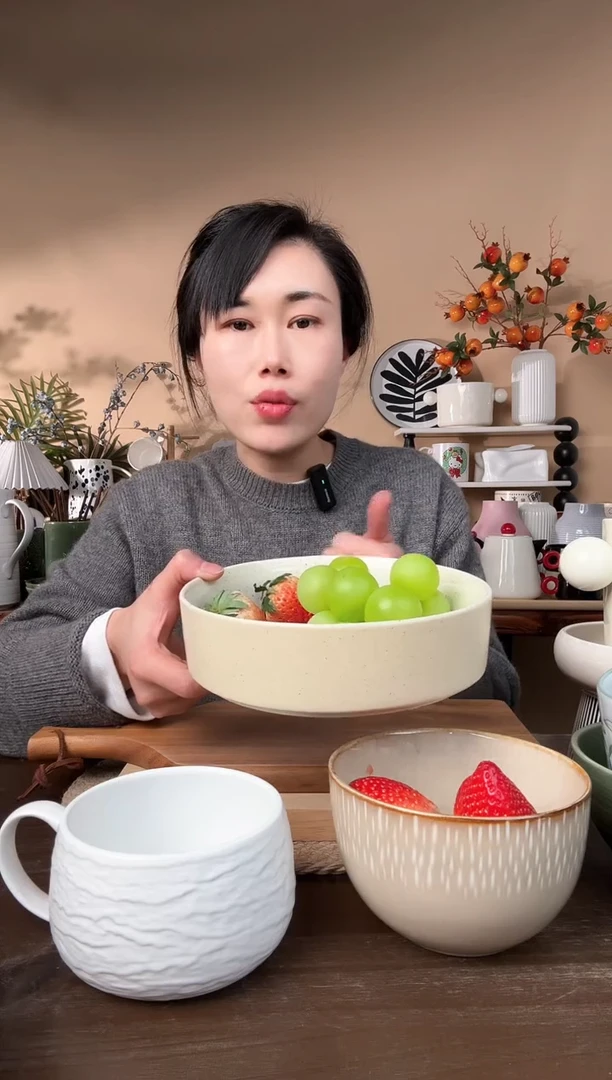 【闪购商品】瓷片8英寸奶牛直筒深盘微瑕-满20包邮