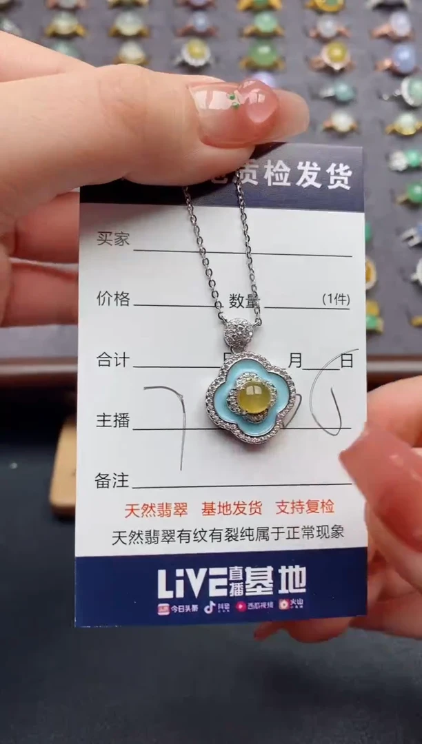 颈饰银S925镶嵌翡翠.....