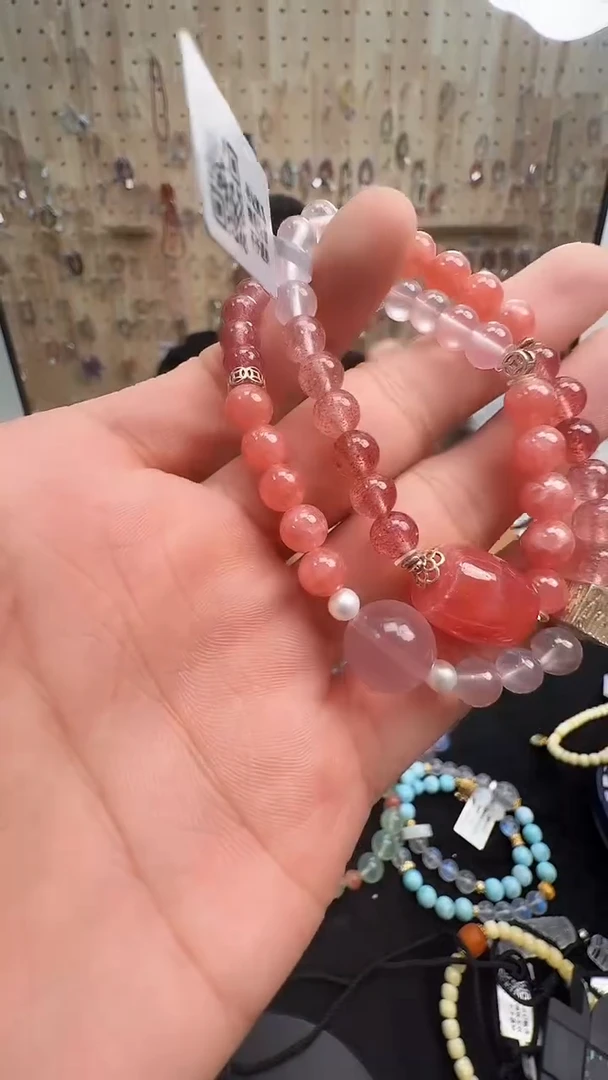 未镶嵌菱锰矿（红纹石）手链会****?村2560