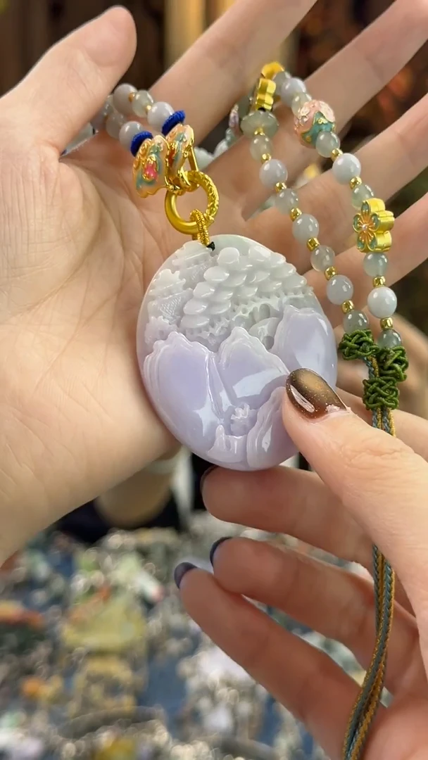 套链未镶嵌翡翠吊坠