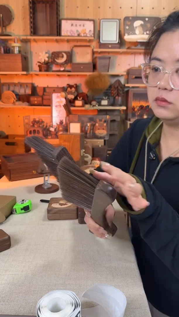 木微瑕鸡翅木毛刷一套2个