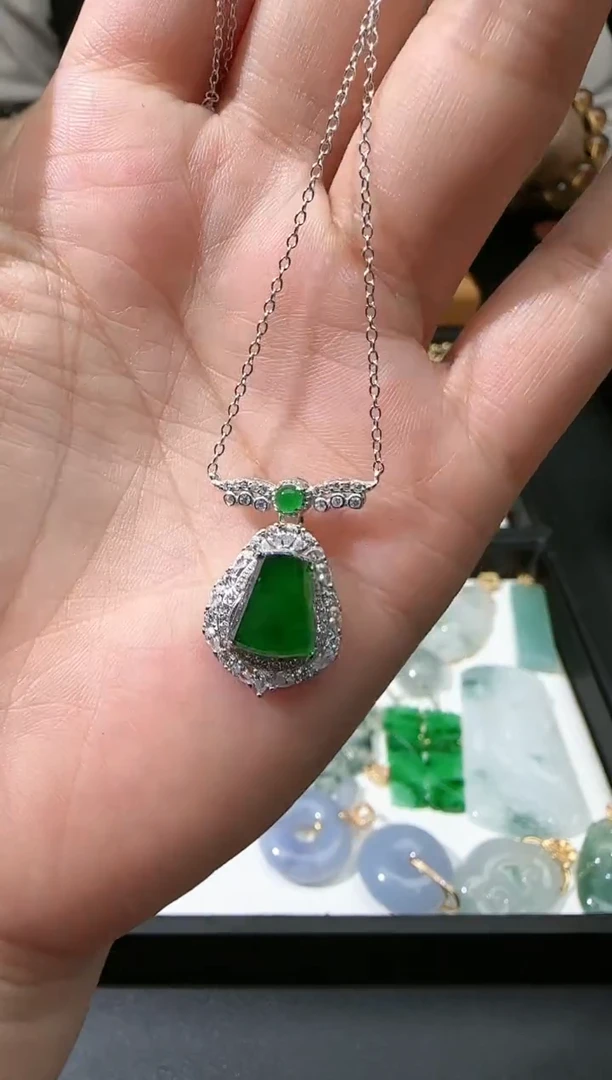 【闪购商品】翡翠颈饰银S925镶嵌TZG0121034
