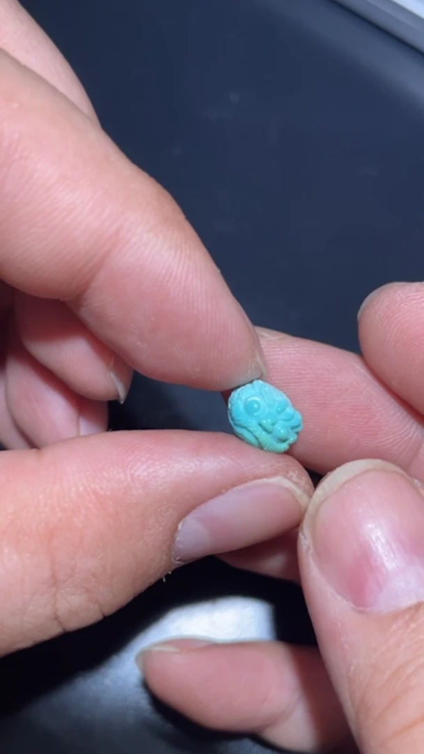 【闪购商品】绿松石醒狮约10mm未镶嵌1811-900