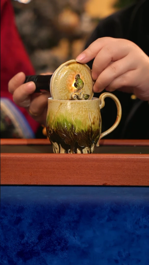 紫砂 宜兴紫砂 GFY   金丝 盖杯