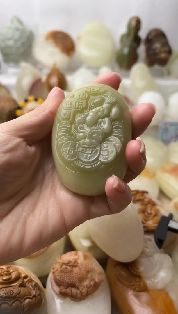 石材古青石棉纹正常不退换貔貅