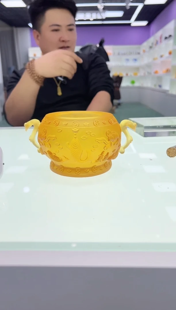 【闪购商品】泥塑古法琉璃香炉摆件