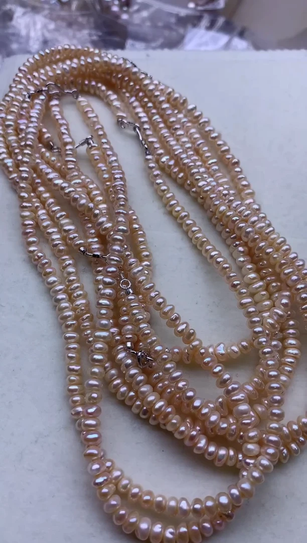 【闪购商品】淡水珍珠项链银S925镶嵌多发其一