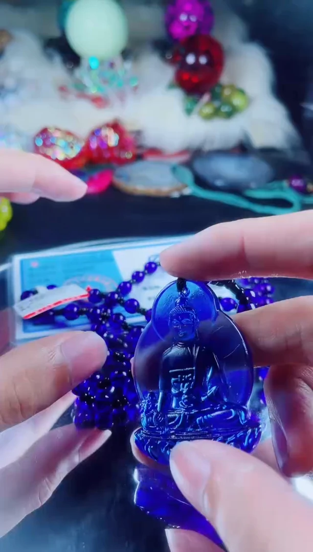 未镶嵌菱锰矿颈饰佛公吊坠