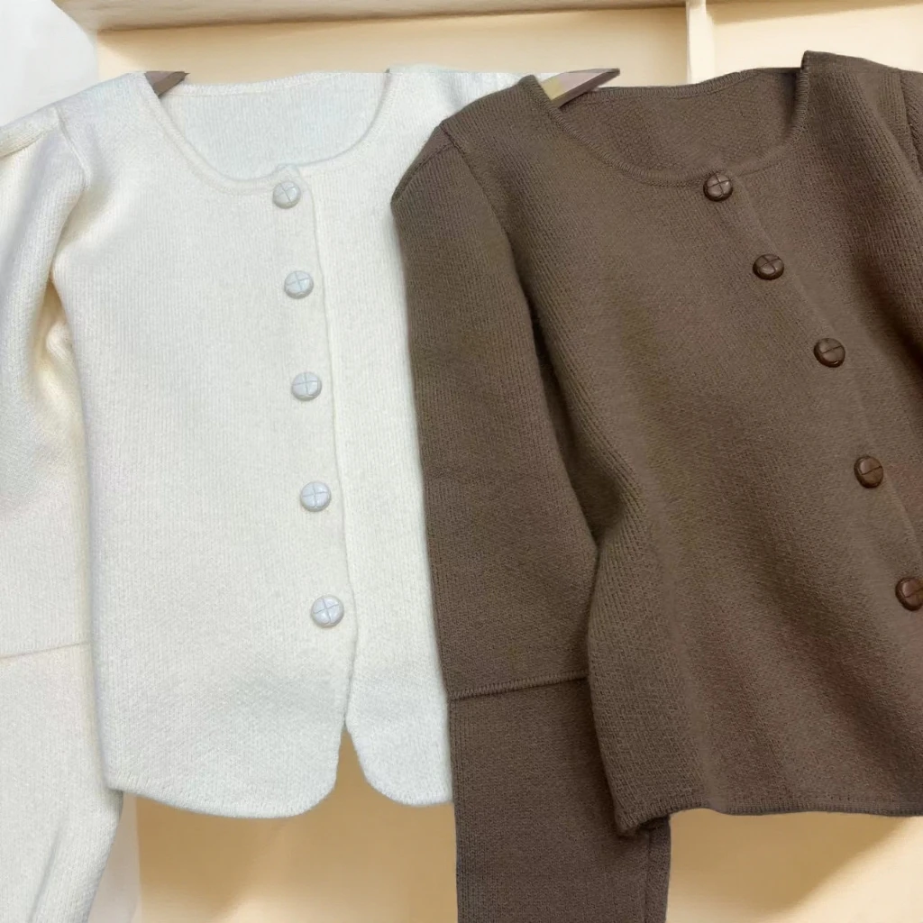 9223休闲风小香风时尚套装百搭秋季秋冬上衣开衫排扣