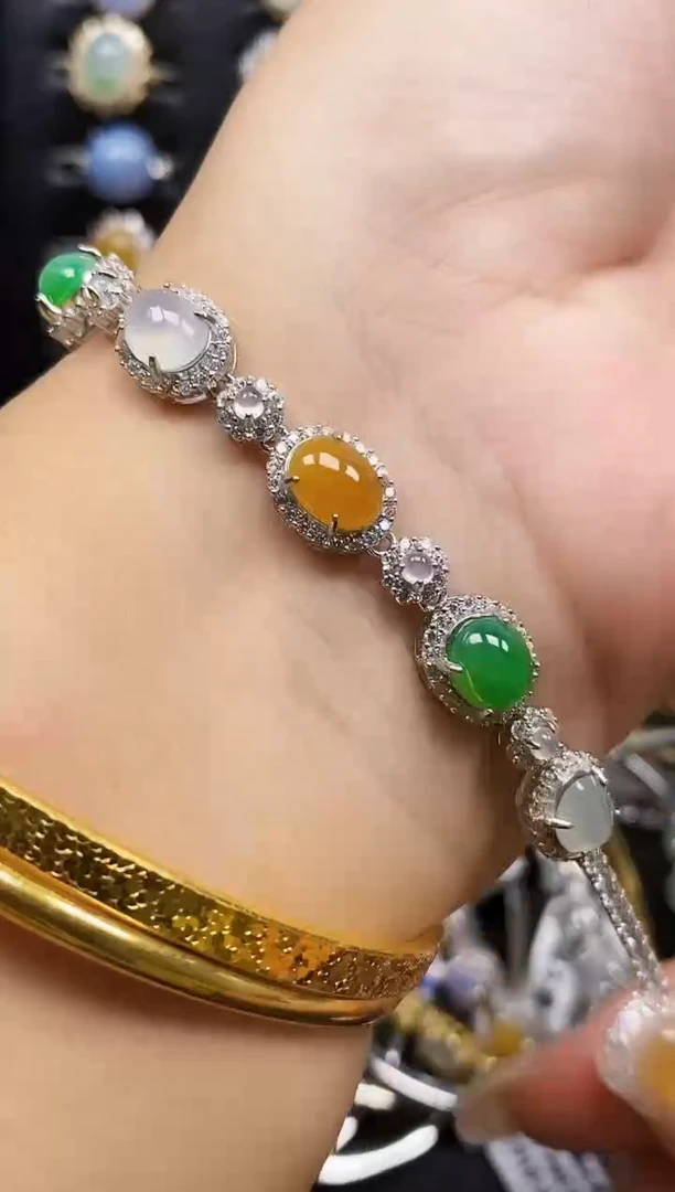 银S925镶嵌戒指翡翠7113