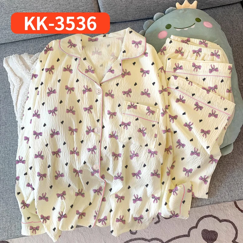 3536#新款时尚减龄休闲家居服睡衣