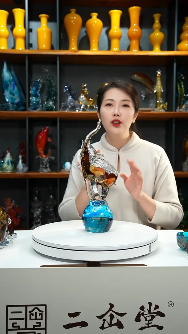 手工艺品琉璃大象