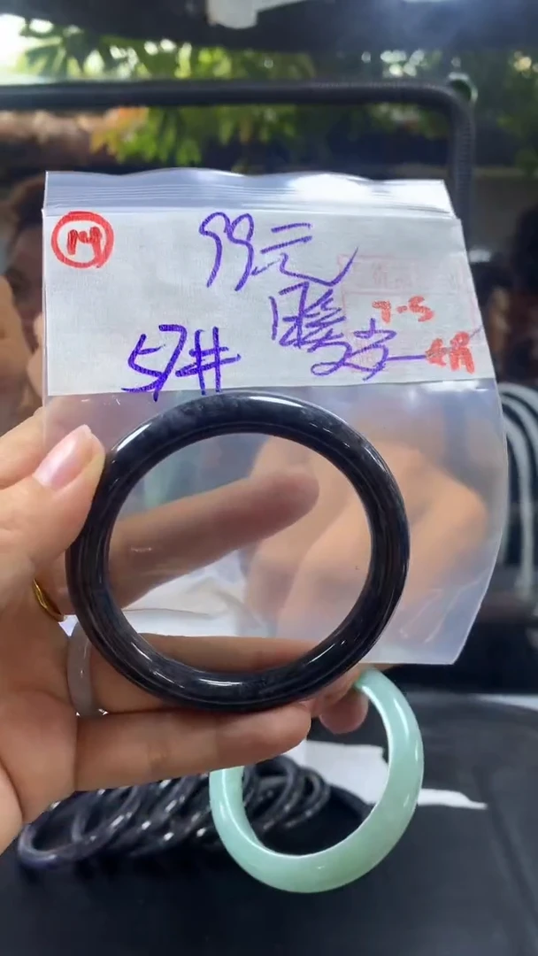 定制翡翠未镶嵌暖*手镯57圈毛货需精细抛光14#