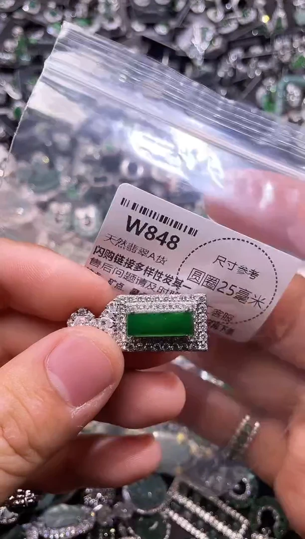 翡翠未镶嵌颈饰W848吊坠