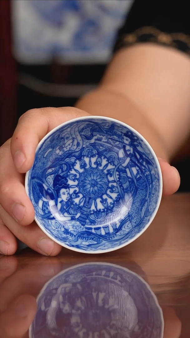 晓竹窑青花飞天女神