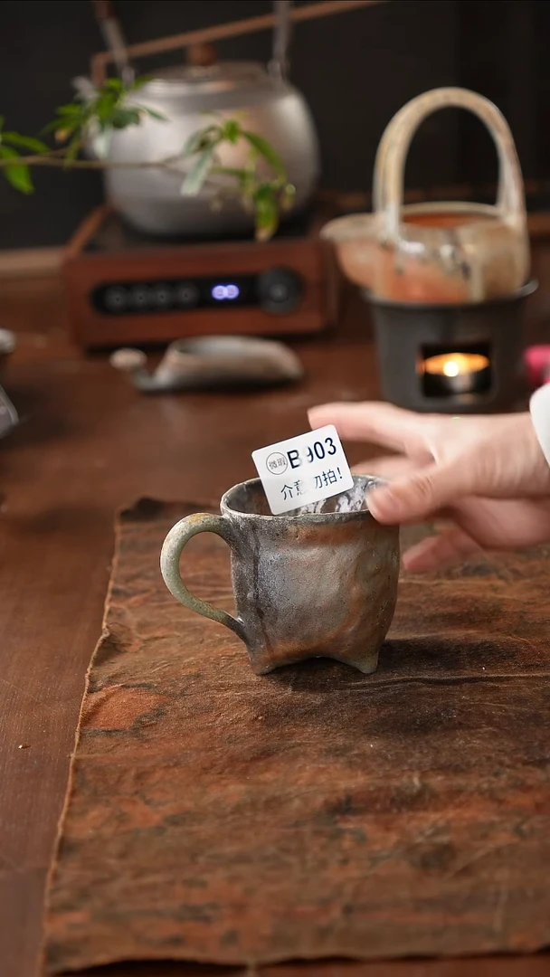 广西钦州坭兴陶纯手工纯柴烧杯180毫升