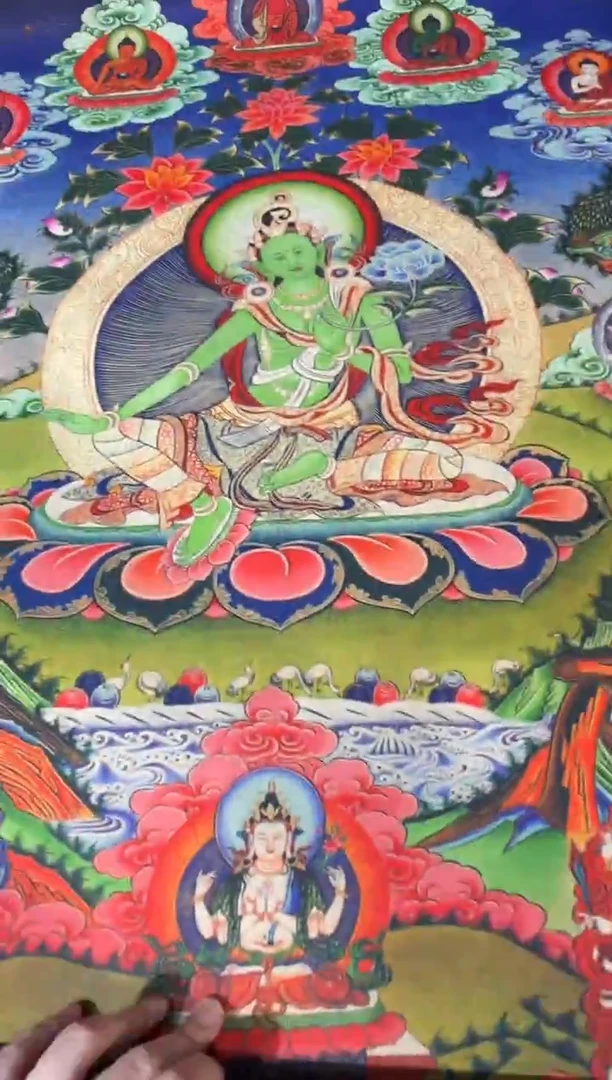 卷轴画龙妹的唐卡tk16