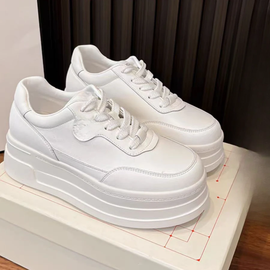 小白鞋女2025年春秋新款厚底板鞋K8-201-77