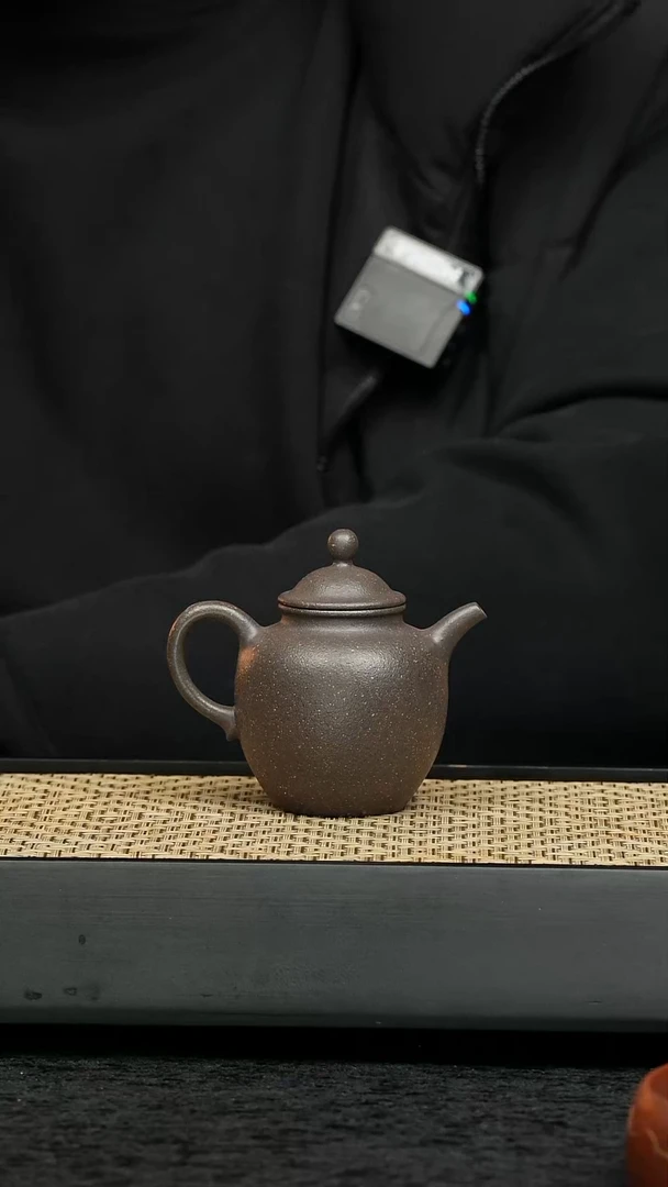 茶壶紫砂五堂 草阁莲子-手工炼泥