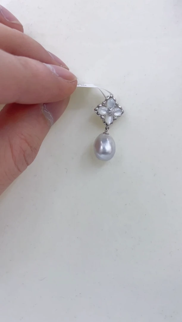 颈饰银S925镶嵌海水珍珠