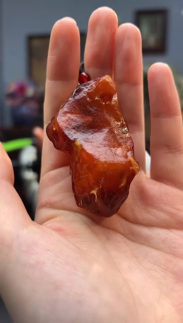 琥珀颈饰未镶嵌吊坠