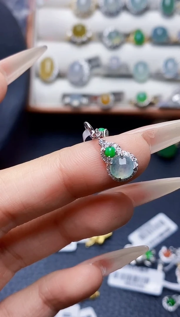 银S925镶嵌戒指翡翠5140