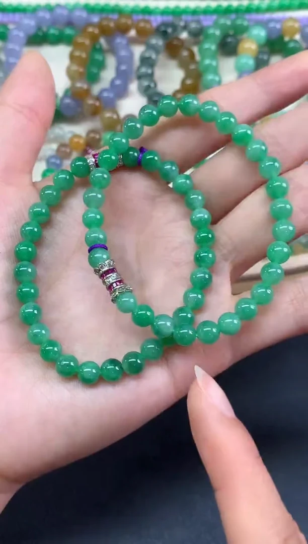 未镶嵌手串翡翠手串|8800多样性发其一