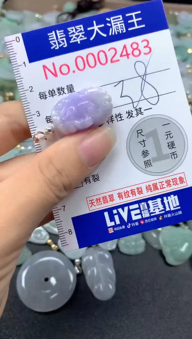 翡翠未镶嵌吊坠(不含链)2483