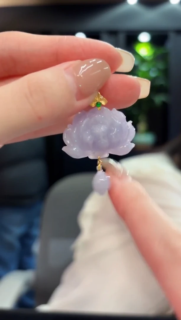 吊坠(不含链)18K金镶嵌翡翠 缅料A货/支持复检/一件